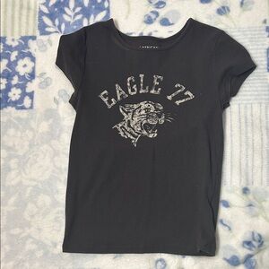 American Eagle Outfitters Kids Charcoal Graphic Tee